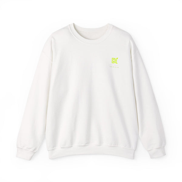 Unisex motivational crewneck sweatshirt with bold back print ‘Sleep Is for Millionaires. I’m Still Building.’ designed for entrepreneurs and goal-setters.

