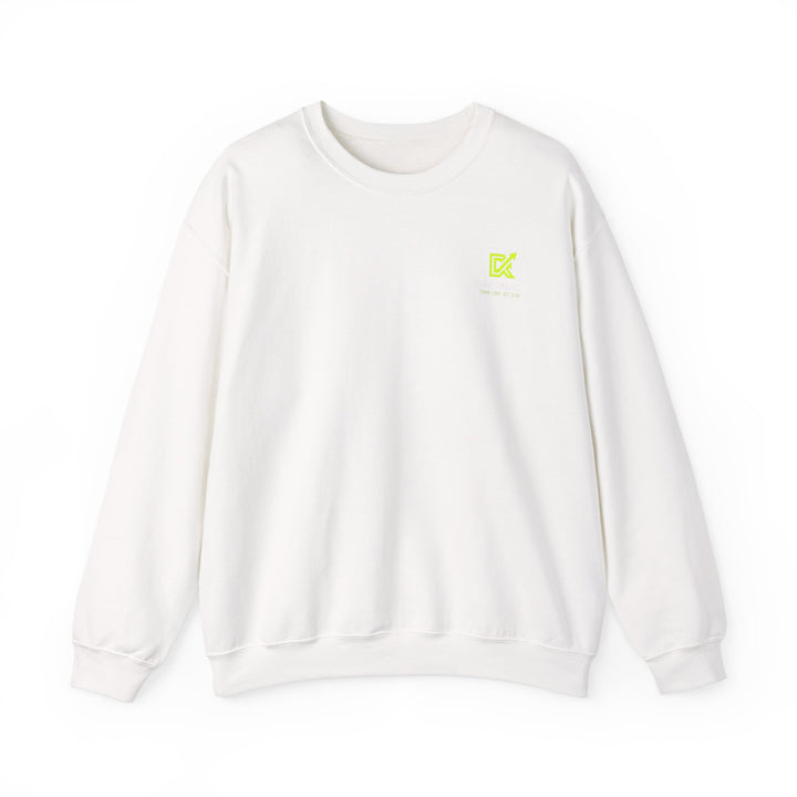 Unisex motivational crewneck sweatshirt with bold back print ‘Sleep Is for Millionaires. I’m Still Building.’ designed for entrepreneurs and goal-setters.

