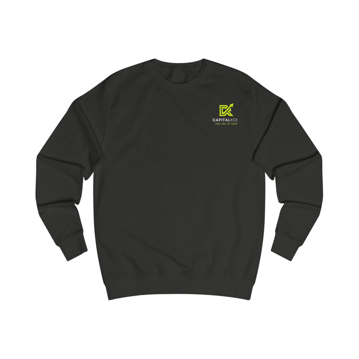 Unisex sweatshirt with “Capital Moves Only. No Vibes.” slogan, designed for entrepreneurs seeking comfortable, stylish streetwear.

