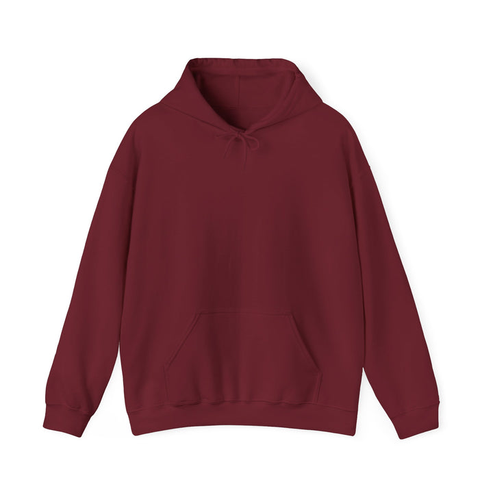 Unisex eco raglan hoodie with "Outworked Not Outlucked" text on back.