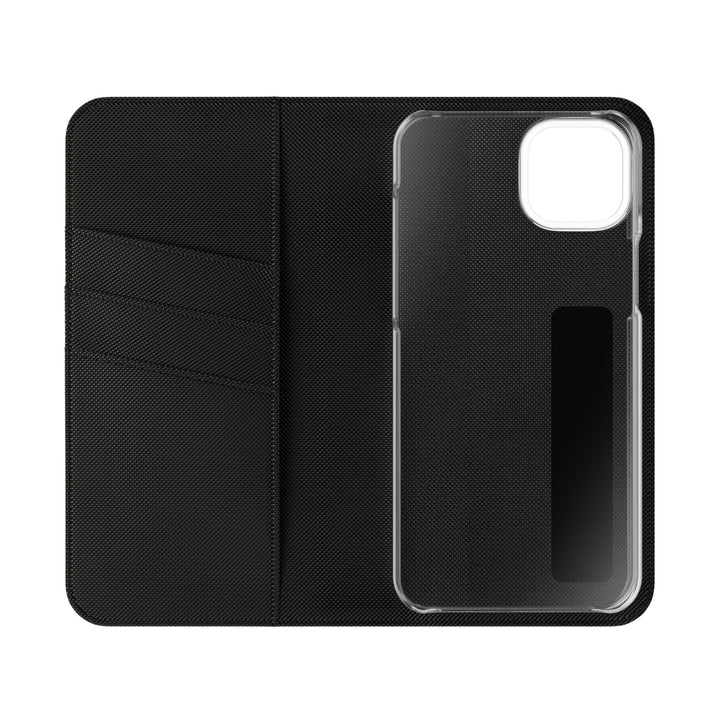 Flip wallet phone case with 'Act Broke. Think Like a CEO' quote in faux leather – functional phone accessory for entrepreneurs