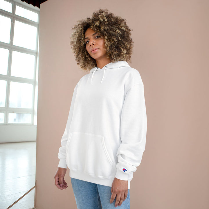 Eco-friendly hoodie with “Not Behind, You're Just Disciplined” embroidered logo